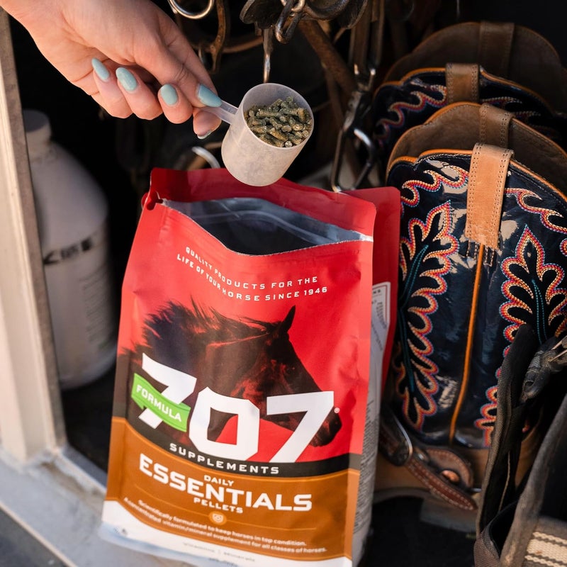 Formula 707 مكملات الخيول الأساسية اليومية، كيس 12 رطل - فيتامينات ومعادن كاملة لصحة وحالة متفوقة في الخيول - Image 4
